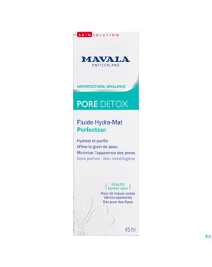 Mavala detox fluide hydra mat perfecteur   tb 45ml