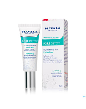 Mavala detox fluide hydra mat perfecteur   tb 45ml