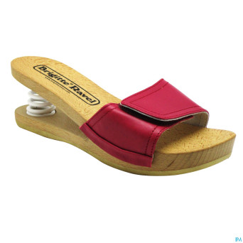 Brigitte ravel spring mule bois fish bordeau 39