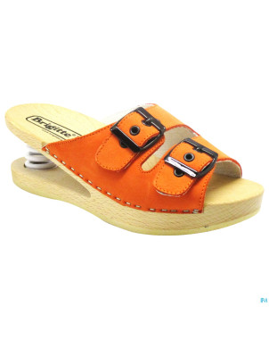 Brigitte ravel spring mule bois snake orange 40