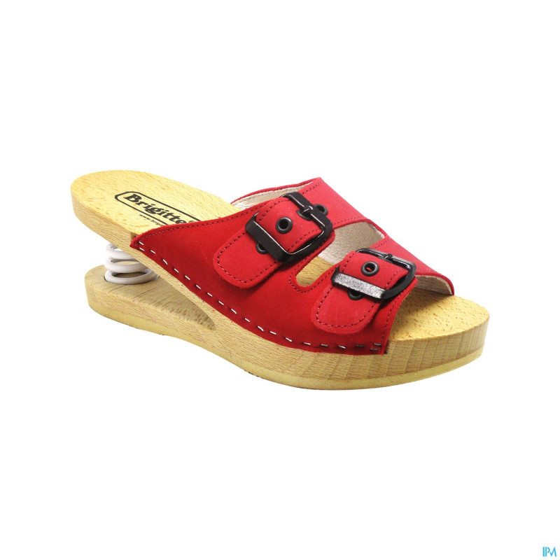 Brigitte ravel spring mule bois snake red 37
