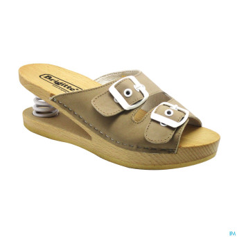 Brigitte ravel spring mule bois snake taupe 39