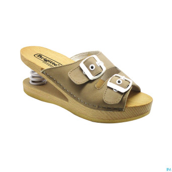 Brigitte ravel spring mule bois snake taupe 42