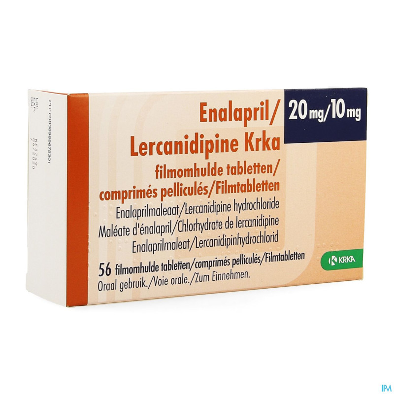 Enalapril lercanidipine krka 20mg/10mg comp  56