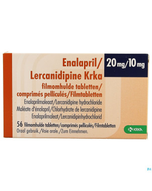 Enalapril lercanidipine krka 20mg/10mg comp  56