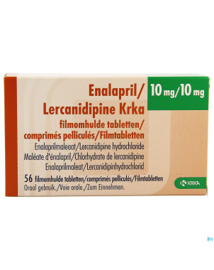 Enalapril lercanidipine krka 10mg/10mg comp  56