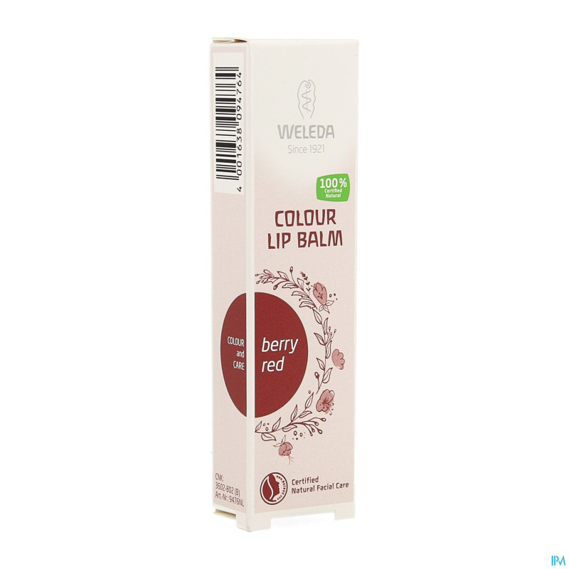 Weleda colour lip balm berry red 10ml