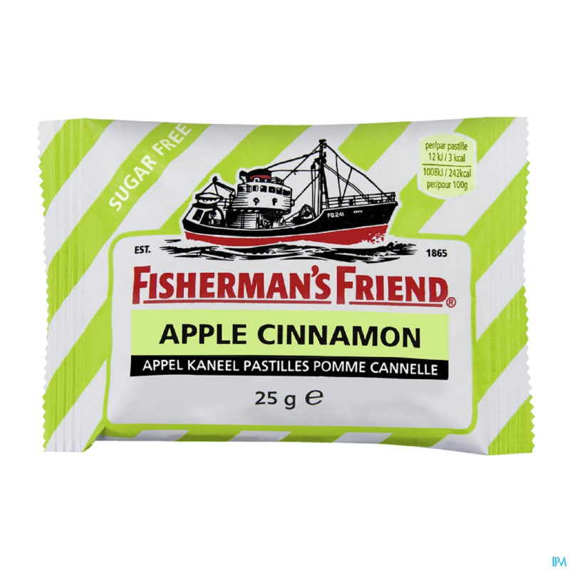 Fisherman's friend pomme canel.s/sucr comp suc.25g