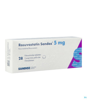 Rosuvastatin sandoz  5mg comp pell  28 opa/alu/pvc