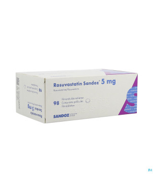 Rosuvastatin sandoz  5mg comp pell  98 opa/alu/pvc