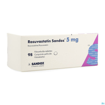 Rosuvastatin sandoz  5mg comp pell  98 opa/alu/pvc