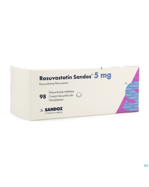 Rosuvastatin sandoz  5mg comp pell  98 opa/alu/pvc