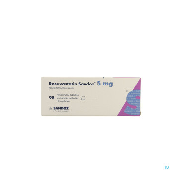 Rosuvastatin sandoz  5mg comp pell  98 opa/alu/pvc