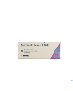 Rosuvastatin sandoz  5mg comp pell  98 opa/alu/pvc