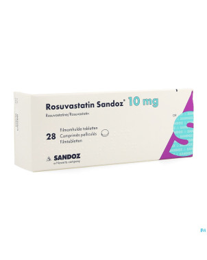 Rosuvastatin sandoz 10mg comp pell  28 opa/alu/pvc