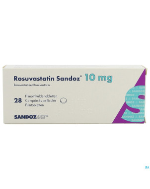 Rosuvastatin sandoz 10mg comp pell  28 opa/alu/pvc