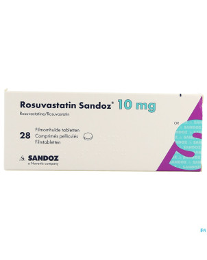 Rosuvastatin sandoz 10mg comp pell  28 opa/alu/pvc