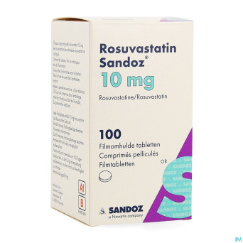 Rosuvastatin sandoz 10mg comp pell 100 hdpe