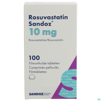 Rosuvastatin sandoz 10mg comp pell 100 hdpe