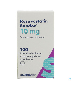 Rosuvastatin sandoz 10mg comp pell 100 hdpe