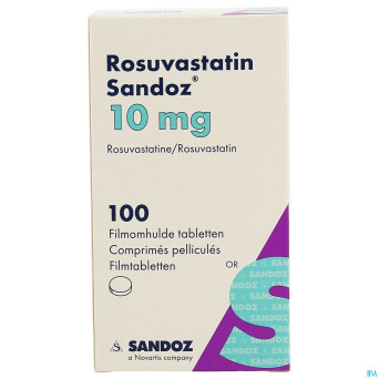 Rosuvastatin sandoz 10mg comp pell 100 hdpe