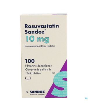 Rosuvastatin sandoz 10mg comp pell 100 hdpe