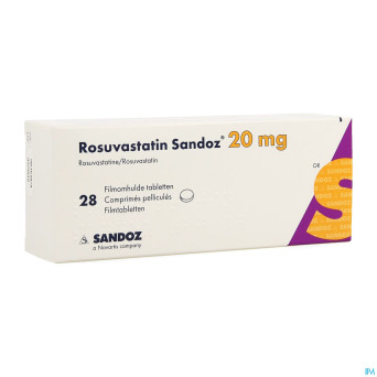 Rosuvastatin sandoz 20mg comp pell  28 opa/alu/pvc
