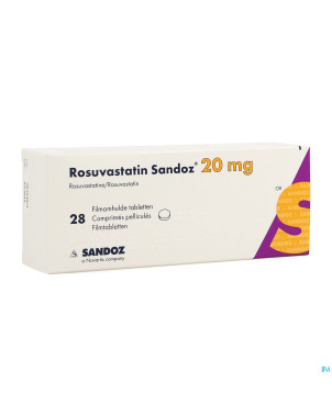 Rosuvastatin sandoz 20mg comp pell  28 opa/alu/pvc