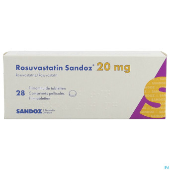 Rosuvastatin sandoz 20mg comp pell  28 opa/alu/pvc
