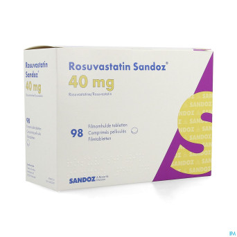 Rosuvastatin sandoz 40mg comp pell  98 opa/alu/pvc