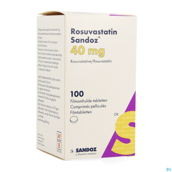 Rosuvastatin sandoz 40mg comp pell 100 hdpe