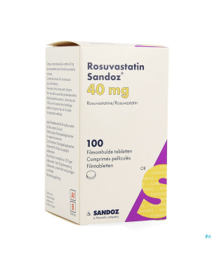 Rosuvastatin sandoz 40mg comp pell 100 hdpe