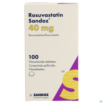 Rosuvastatin sandoz 40mg comp pell 100 hdpe