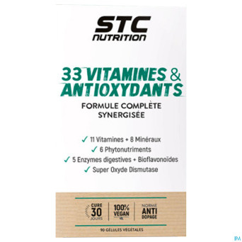 Stc nutrition 33 vitamins anti-oxydant    caps  90
