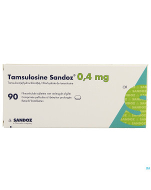 Tamsulosine sandoz 0,4mg lib.prol. comp pell  90