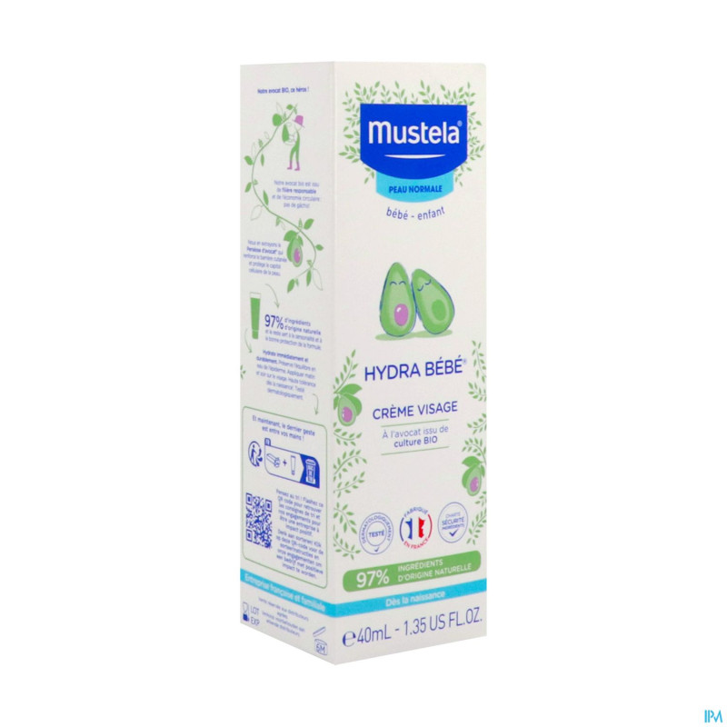 Mustela bb hydra creme visage nf tube 40ml