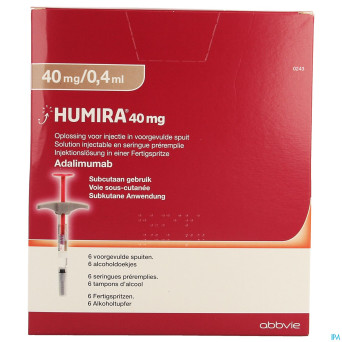 Humira 40mg/0,4ml sol inj ser prer. 6 x 40mg/0,4ml