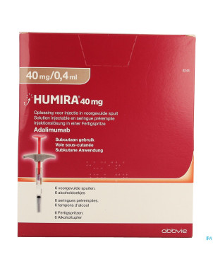Humira 40mg/0,4ml sol inj ser prer. 6 x 40mg/0,4ml