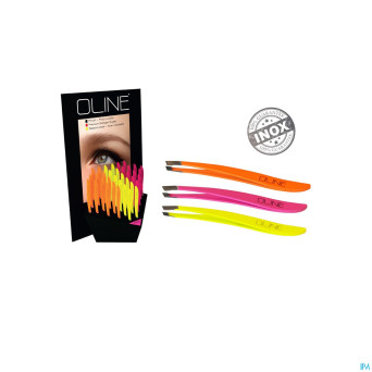 Oline pince a epiler biais neon rose credophar