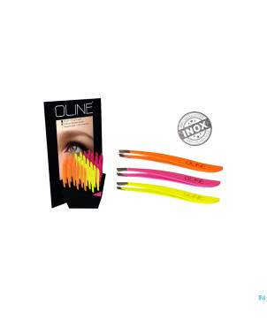 Oline pince a epiler biais neon rose credophar