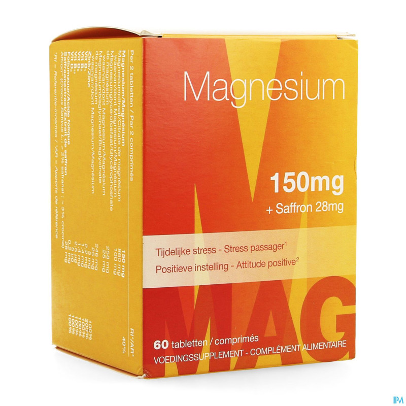 Magnesium 150mg + saffron 28mg comp 60