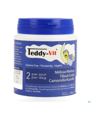 Teddy vit melisse+tilleur+camomille  gomme ours 50