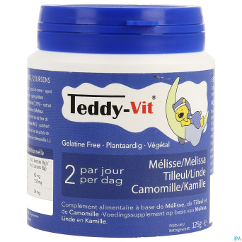 Teddy vit melisse+tilleur+camomille  gomme ours 50