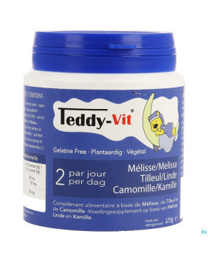 Teddy vit melisse+tilleur+camomille  gomme ours 50