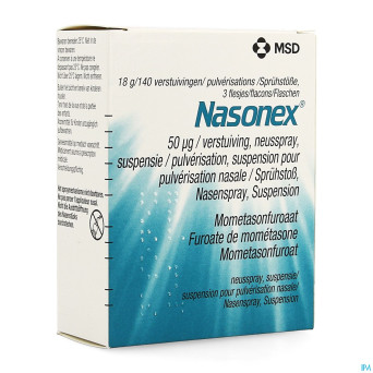 Nasonex susp pulv nasale 50mcg/pulv 140 pulv fl 3