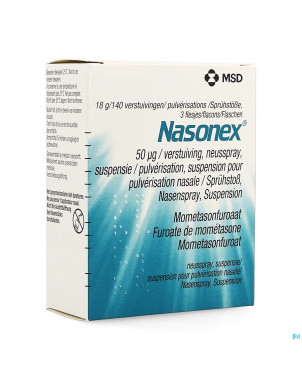 Nasonex susp pulv nasale 50mcg/pulv 140 pulv fl 3