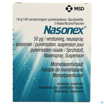 Nasonex susp pulv nasale 50mcg/pulv 140 pulv fl 3