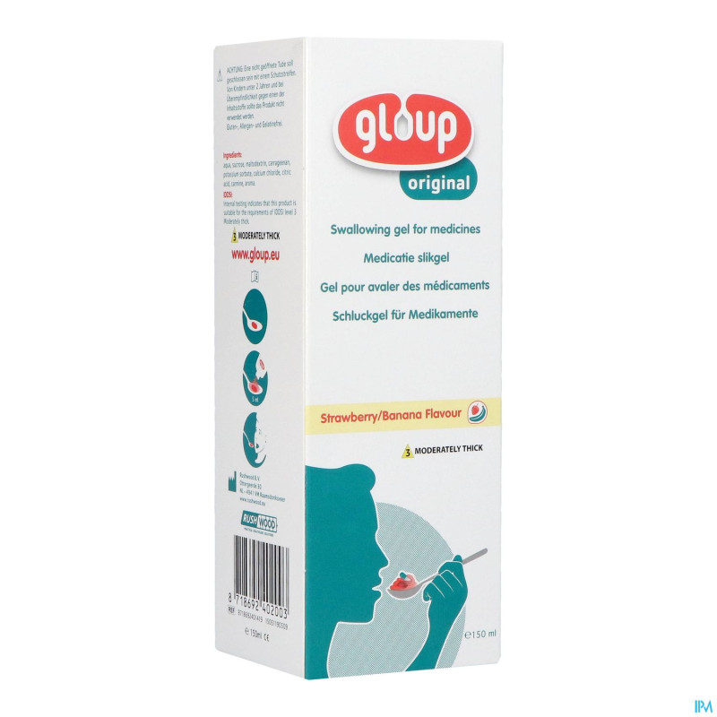Gloup original strawberry banana    tube 150ml