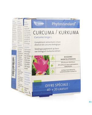 Phytostandard curcuma    caps 40+20 gratuit