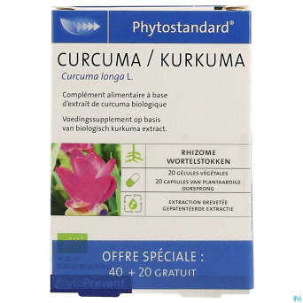 Phytostandard curcuma    caps 40+20 gratuit